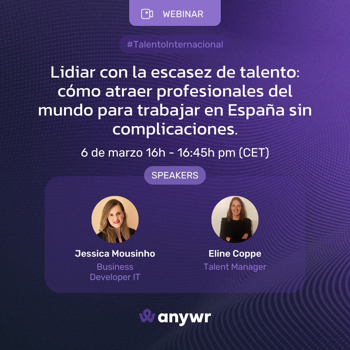 Webinar gratuito: Lidiar con la escasez de talento. C&oacute;mo atraer profesionales del mundo para trabajar en Espa&ntilde;a sin complicaciones